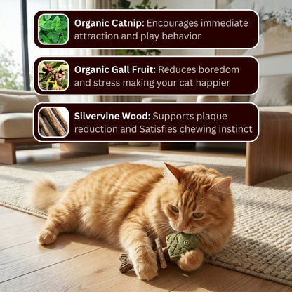 Fish Bone Catnip & Silver Leaf Chew